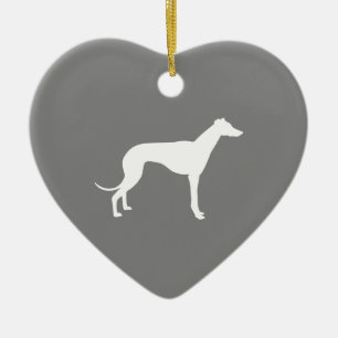 Greyhound Dog Keramisch Ornament
