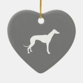 Greyhound Dog Keramisch Ornament (Achterkant)