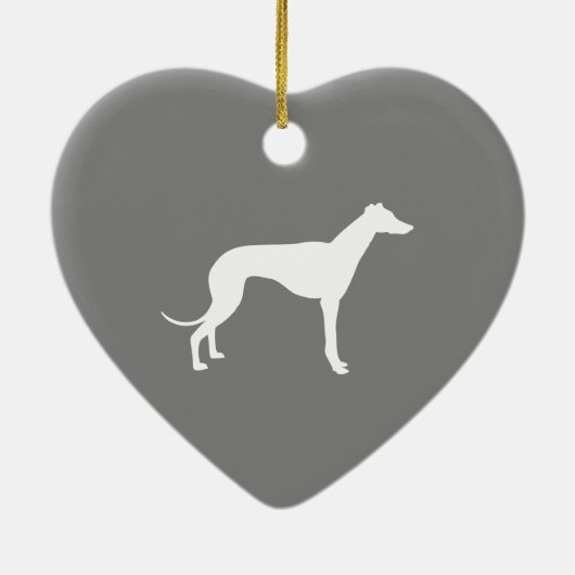 Greyhound Dog Keramisch Ornament (Achterkant)