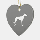 Greyhound Dog Keramisch Ornament (Links)