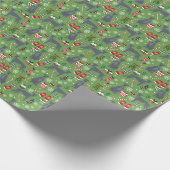 Greyhound Dog Kerstmis Cadeaupapier (Hoek)