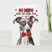 Greyhound Dog maakte van je houden Feestdagen Kaart (Voorkant)