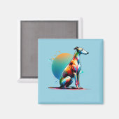 Greyhound Dog Magneet (Voorkant / Achterkant)