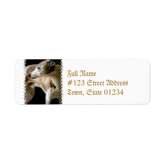 Greyhound Dog Mailing Labels (Voorkant)