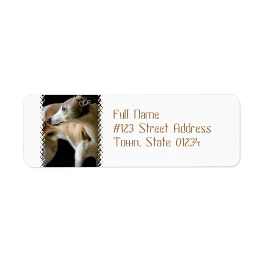 Greyhound Dog Mailing Labels (Voorkant)