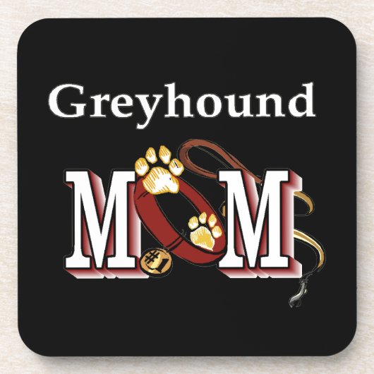 Greyhound Dog Mam Gifts Onderzetter (Voorkant)
