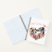 Greyhound Dog Mom Floral Notitieboek (Binnen)