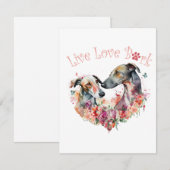 Greyhound Dog Mom Floral Notitiekaartje (Voorkant / Achterkant)