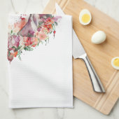 Greyhound Dog Mom Floral Theedoek (Quarter Fold)