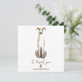 Greyhound Dog Mum Puppy Pets Birthday Kaart (Staand voorkant)