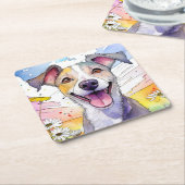 Greyhound Dog Onderzetter (Schuin)