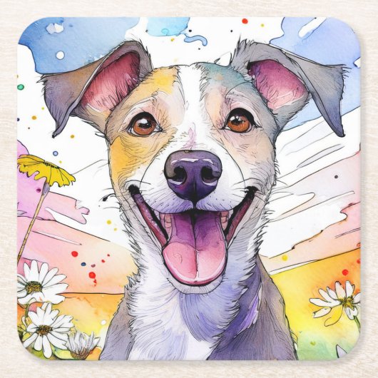 Greyhound Dog Onderzetter (Voorkant)