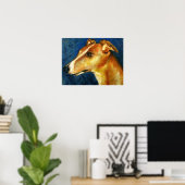 Greyhound Dog Portret Fine Art Prints (Thuiskantoor)
