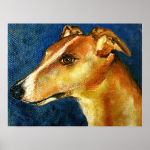 Greyhound Dog Portret Fine Art Prints