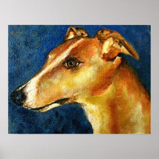 Greyhound Dog Portret Fine Art Prints (Voorkant)