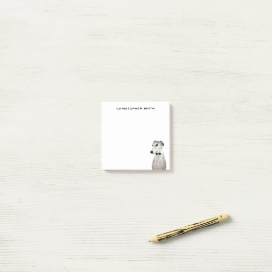 Greyhound Dog Post-it® Notes (Op bureau)