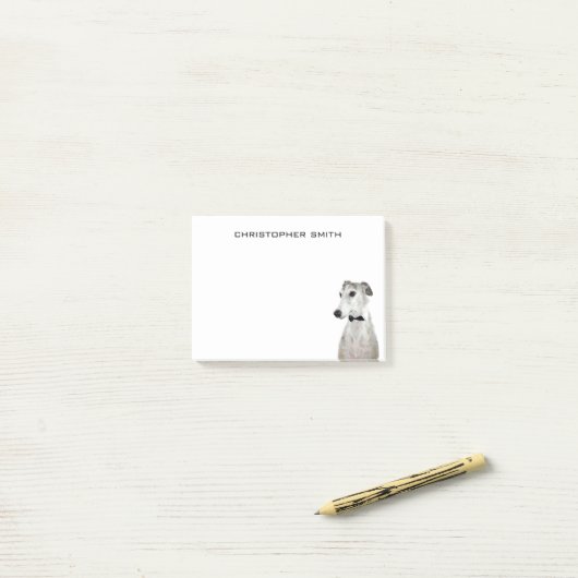 Greyhound Dog Post-it® Notes (Op bureau)