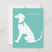 Greyhound Dog Puppy Bedankkaart (Voorkant)