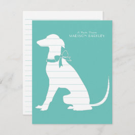 Greyhound Dog Puppy Bedankkaart