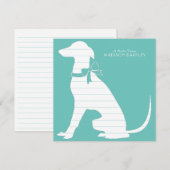 Greyhound Dog Puppy Bedankkaart (Voorkant / Achterkant)