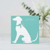 Greyhound Dog Puppy Bedankkaart (Staand voorkant)