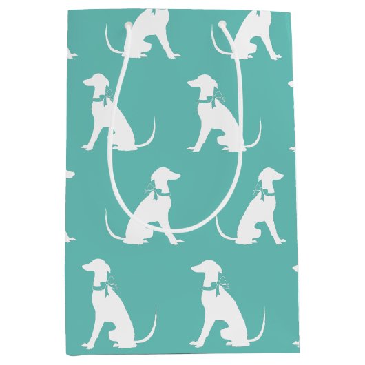 Greyhound Dog Puppy Medium Cadeauzakje (Voorkant)