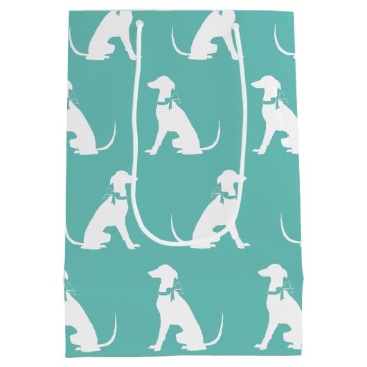 Greyhound Dog Puppy Medium Cadeauzakje (Achterkant)