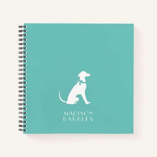 Greyhound Dog Puppy Notitieboek (Voorkant)