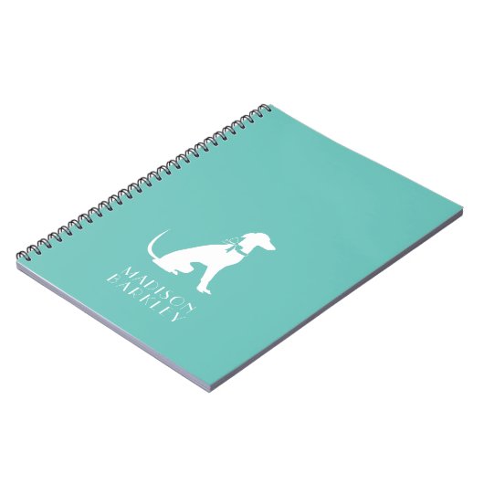 Greyhound Dog Puppy Notitieboek (Linkerzijde)