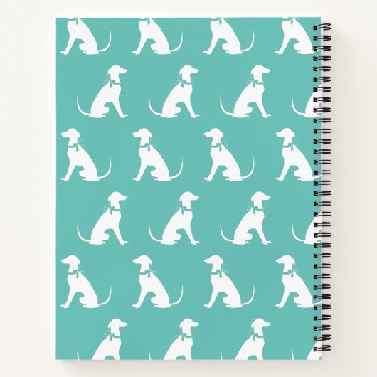 Greyhound Dog Puppy Notitieboek (Achterkant)