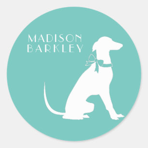 Greyhound Dog Puppy Ronde Sticker