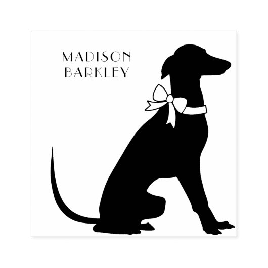 Greyhound Dog Puppy Rubberstempel (Afrduk)