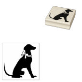 Greyhound Dog Puppy Rubberstempel (Gestempeld)