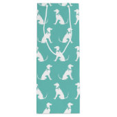 Greyhound Dog Puppy Wijn Cadeautas (Achterkant)