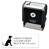 Greyhound Dog Puppy Zelfinktende Stempel (In situ)