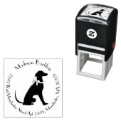 Greyhound Dog Puppy Zelfinktende Stempel (In situ)