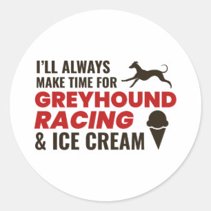 Greyhound Dog Racing Pet Race Animal Racer Ronde Sticker