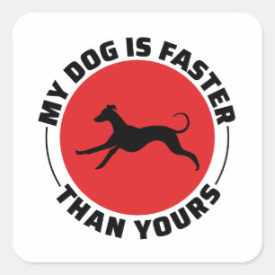 Greyhound Dog Racing Pet Race Animal Racer Vierkante Sticker