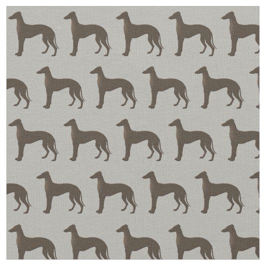 Greyhound Dog Silhouette Animal Pattern Stof (Close Up)