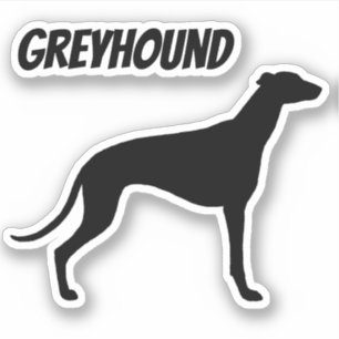 Greyhound Dog Silhouette Cool Canine Vinyl Sticker
