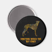Greyhound Dog Silhouette Fun Halloween Magneet (Voorkant / Achterkant)