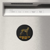 Greyhound Dog Silhouette Fun Halloween Magneet (Insitu (Vaatwasser))
