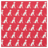 Greyhound Dog Silhouette Pet Red Stof (Swatch)