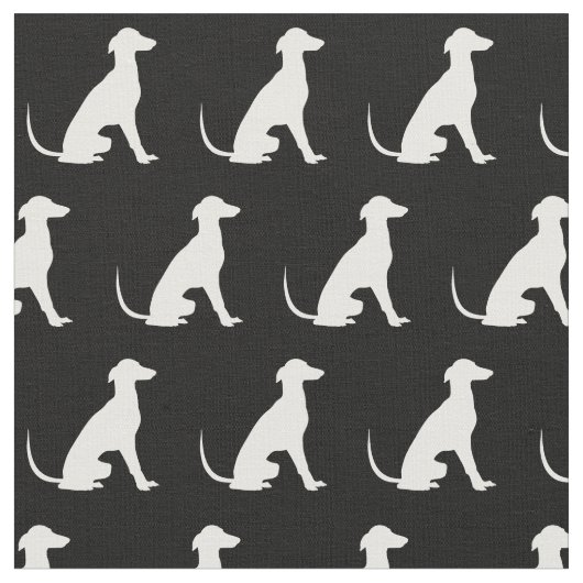 Greyhound Dog Silhouette Pet Stof (Close Up)