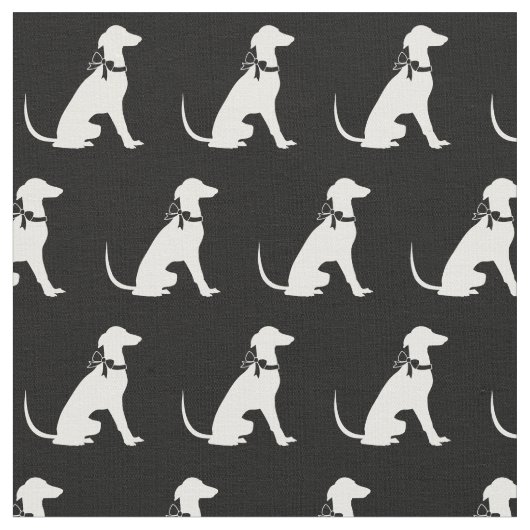 Greyhound Dog Silhouette Pet Stof (Close Up)
