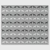 Greyhound Dog Silhouettes Pattern Cadeaupapier (Vlak)