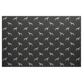 Greyhound Dog Silhouettes Pattern Grey and Black Stof (Fat Quarter)