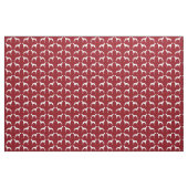 Greyhound Dog Silhouettes Pattern Red en White Stof (Yard (91,4 cm))