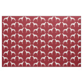 Greyhound Dog Silhouettes Pattern Red en White Stof (Fat Quarter)