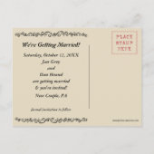 Greyhound Dog Silhouettes Wedding Save the Date Aankondigingskaart (Achterkant)